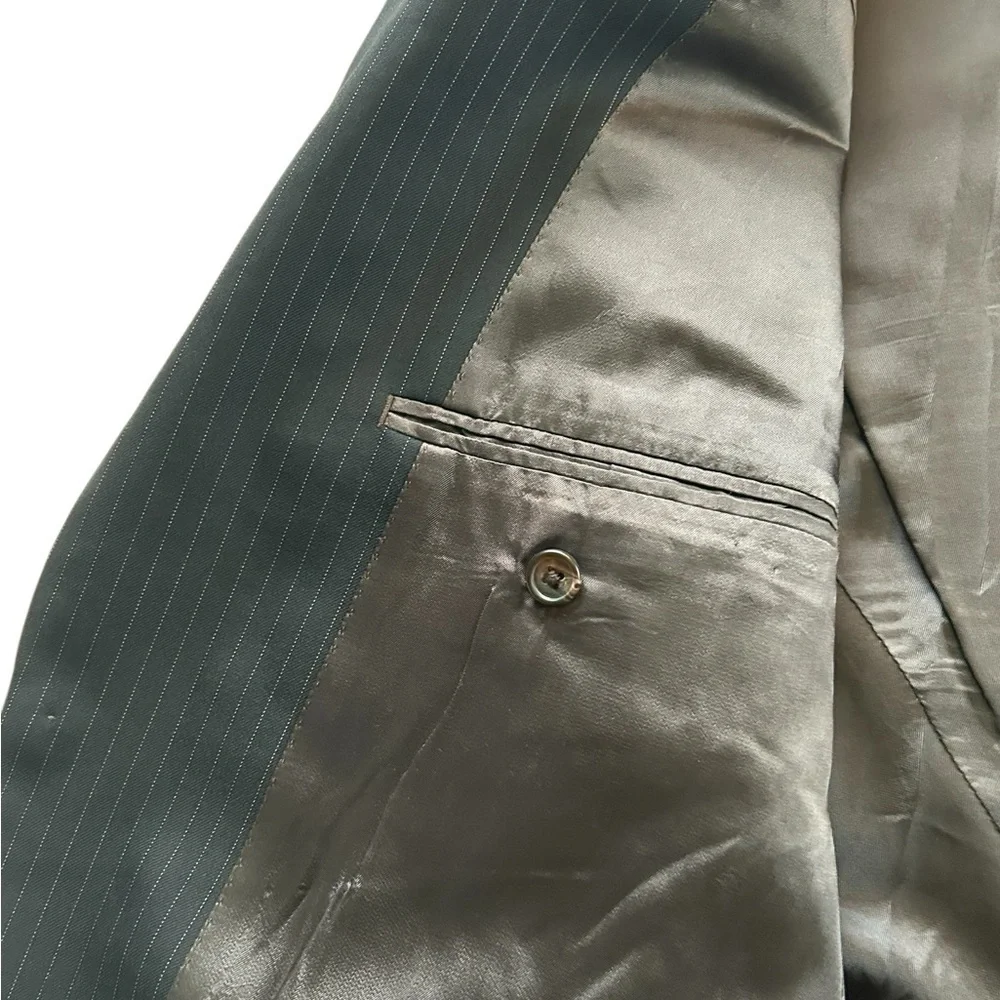 Ralph Lauren Wool Men’s size 42L Blazer Jacket Sport Coat Black & white striped